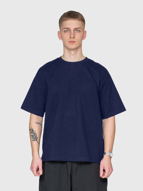 Anywear Box Tee - Navy/Yellow