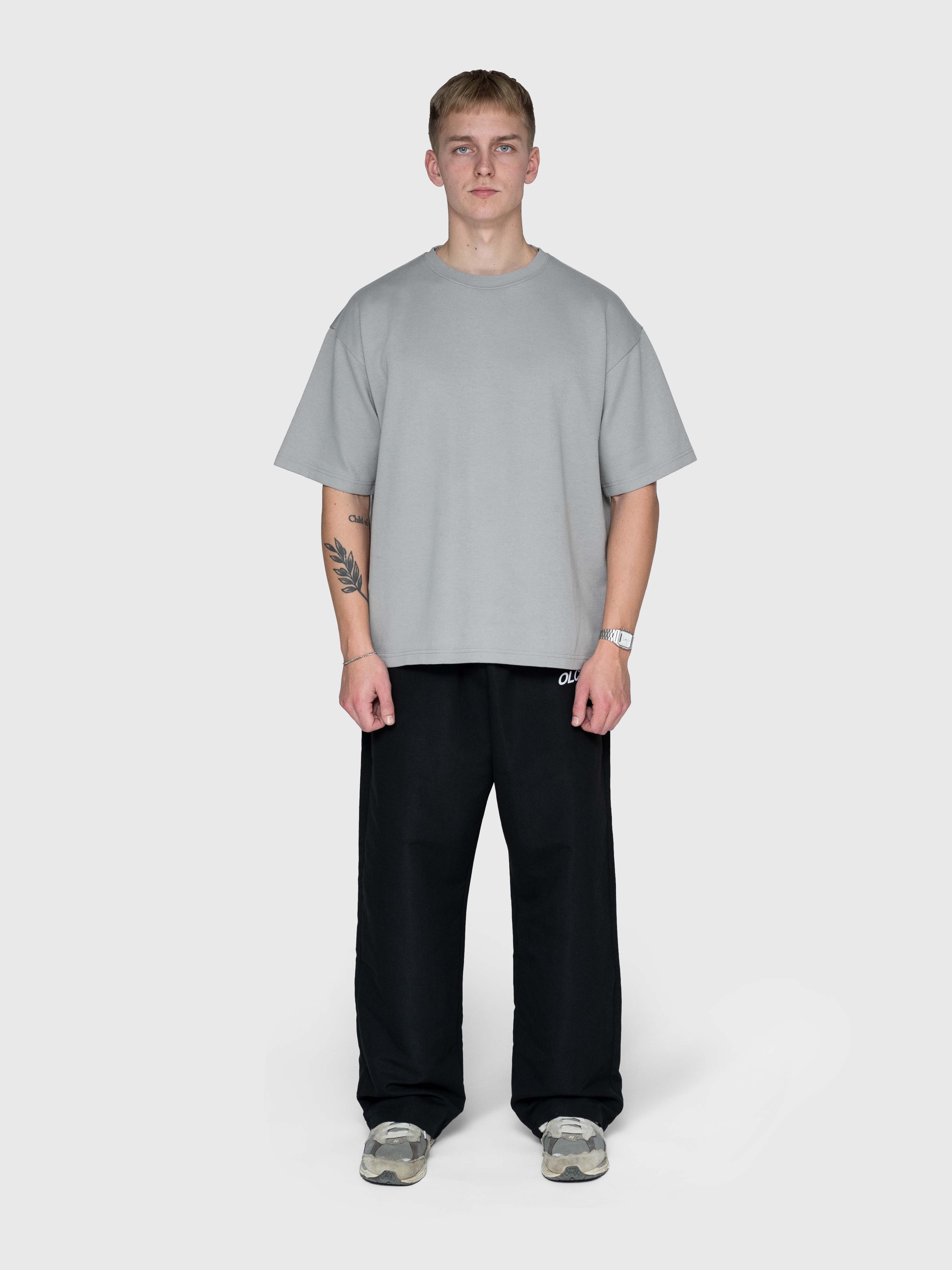 Interlock Stamina Box Tee - Neutral Gray/White