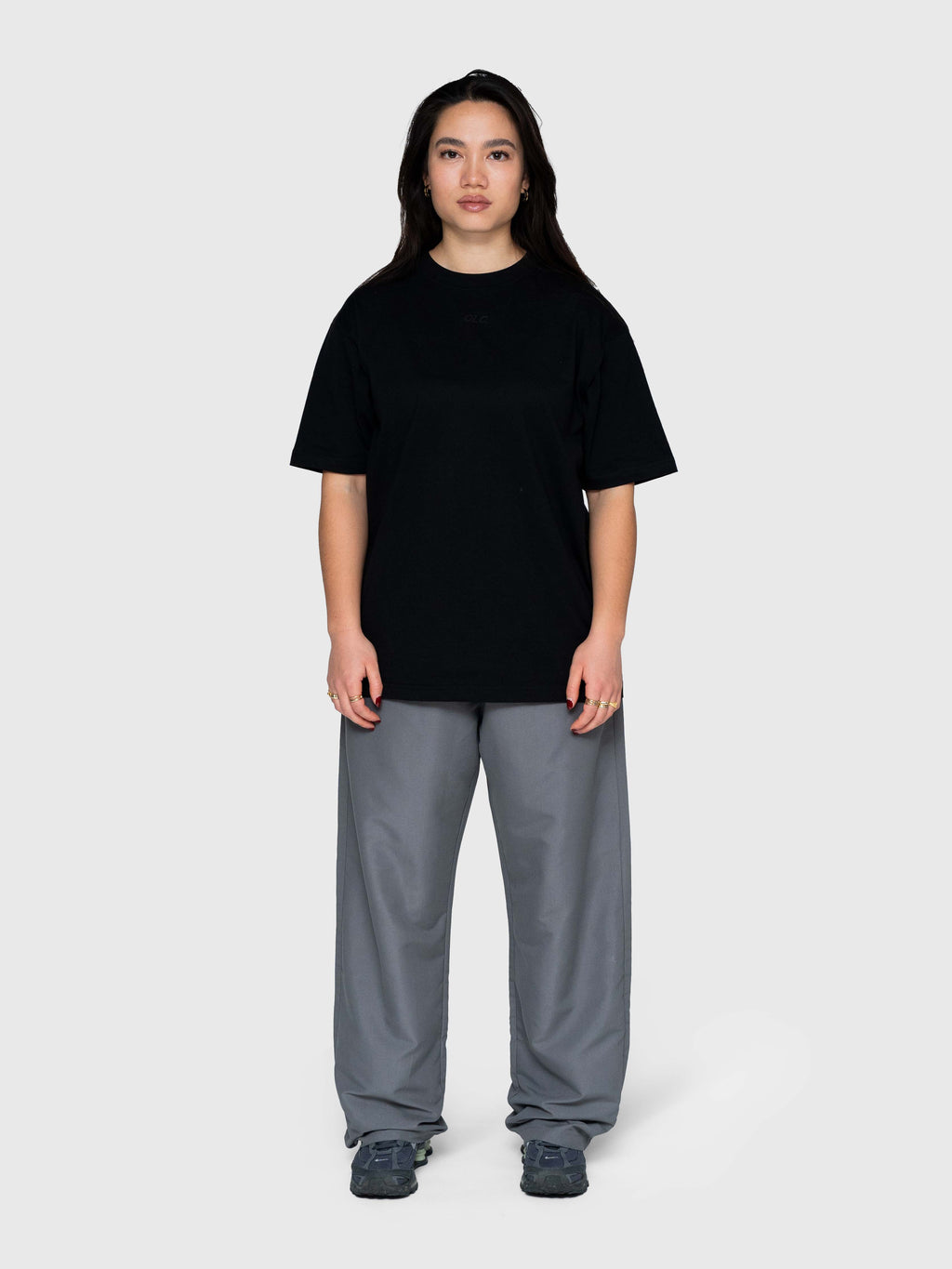 Logo Core Pants - Charcoal/White