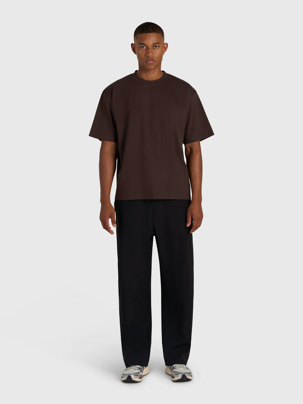 Confidence V2 Box Tee - Brown/White