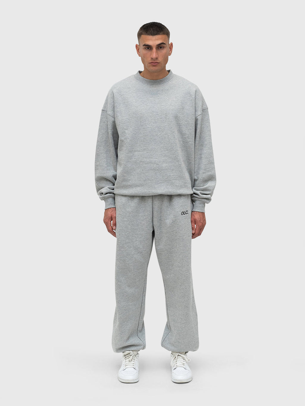 Logo Sweatpants - Melange Grey/Black