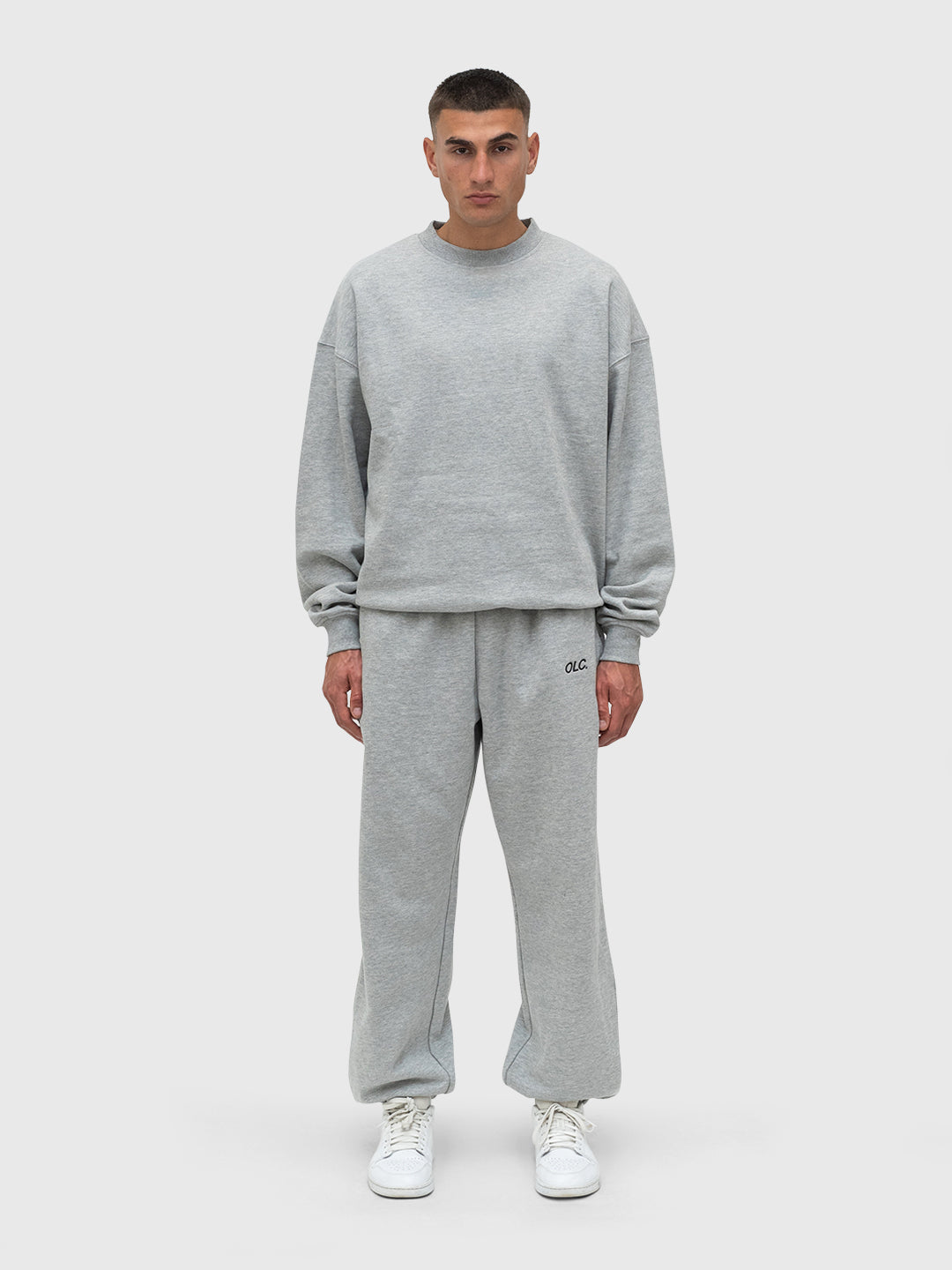 Logo Sweatpants - Melange Grey/Black