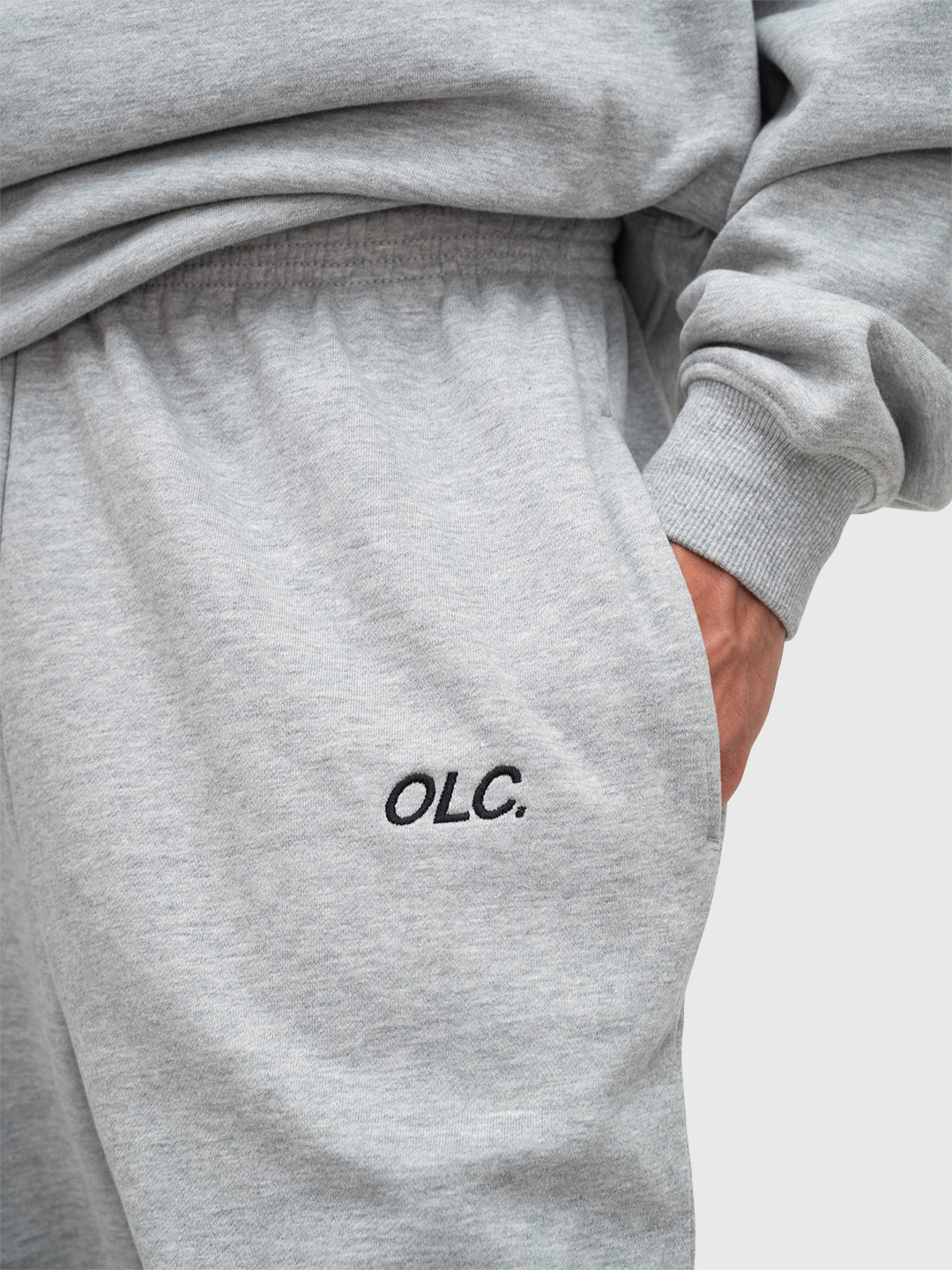 Logo Sweatpants - Melange Grey/Black