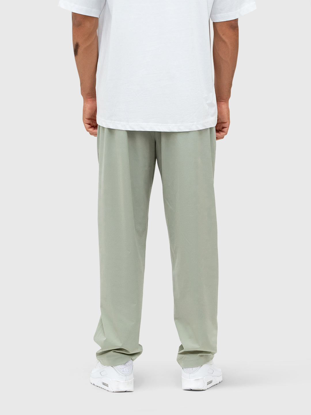 Logo Tech Pants - Sage/White