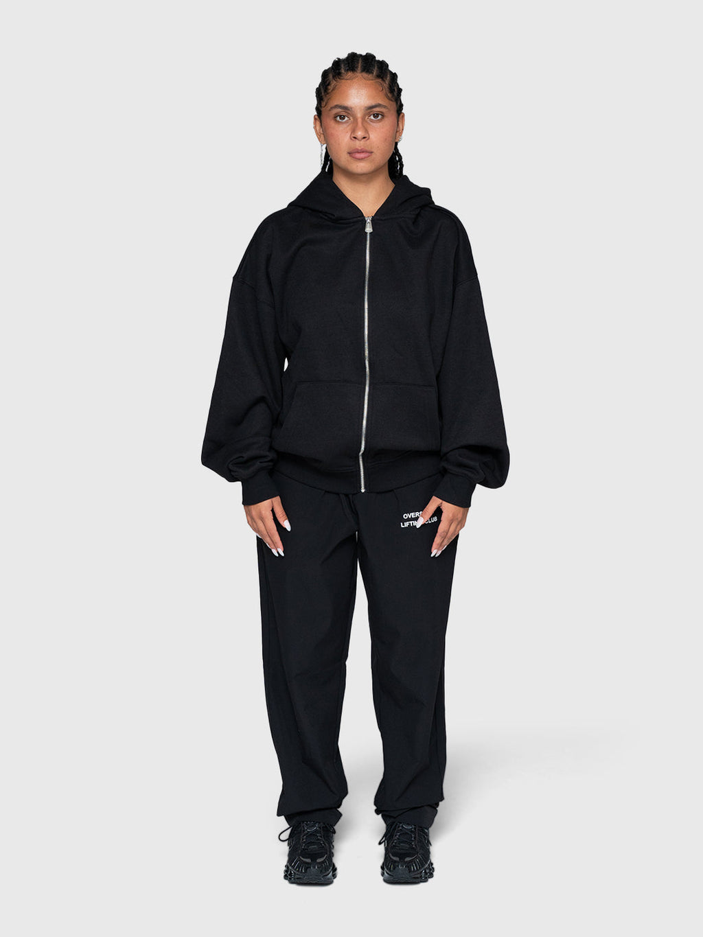 Confidence Zip Hoodie - Black/White