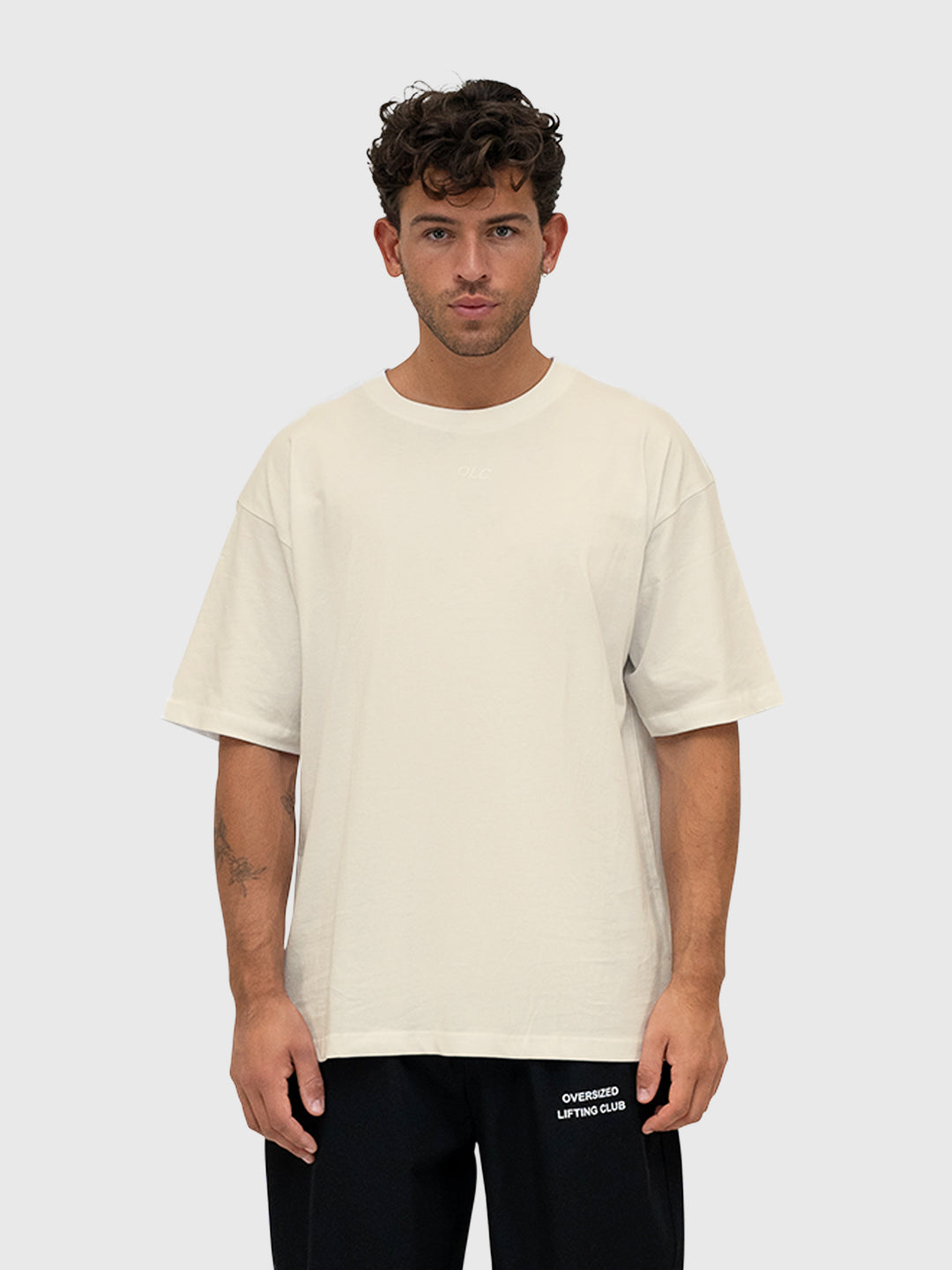 Confidence Box Tee - Beige/Brown