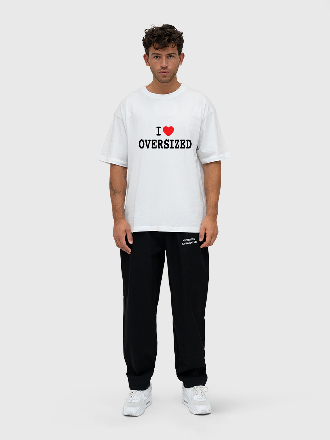 I Love Oversized Box Tee - White/Black