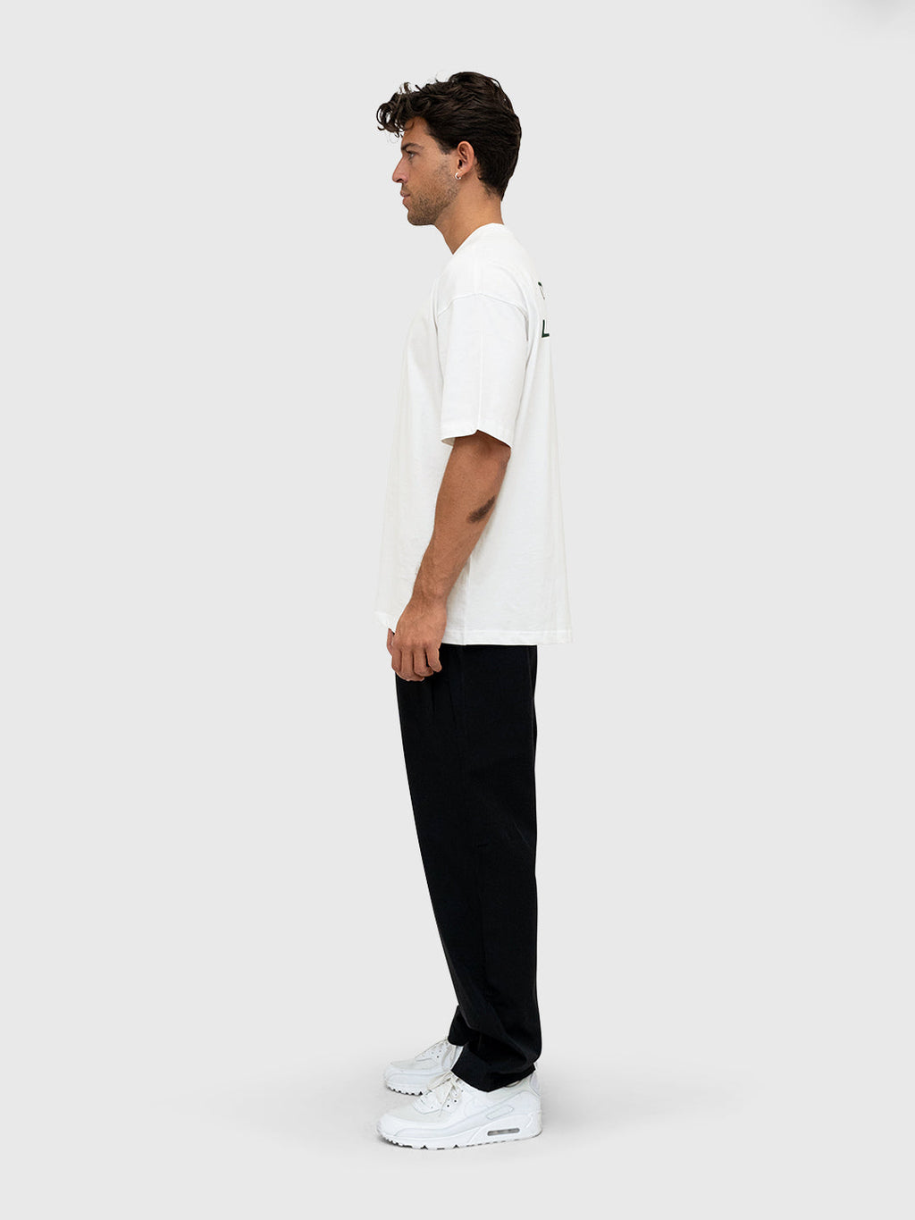 Confidence Box Tee - Cream/Forest