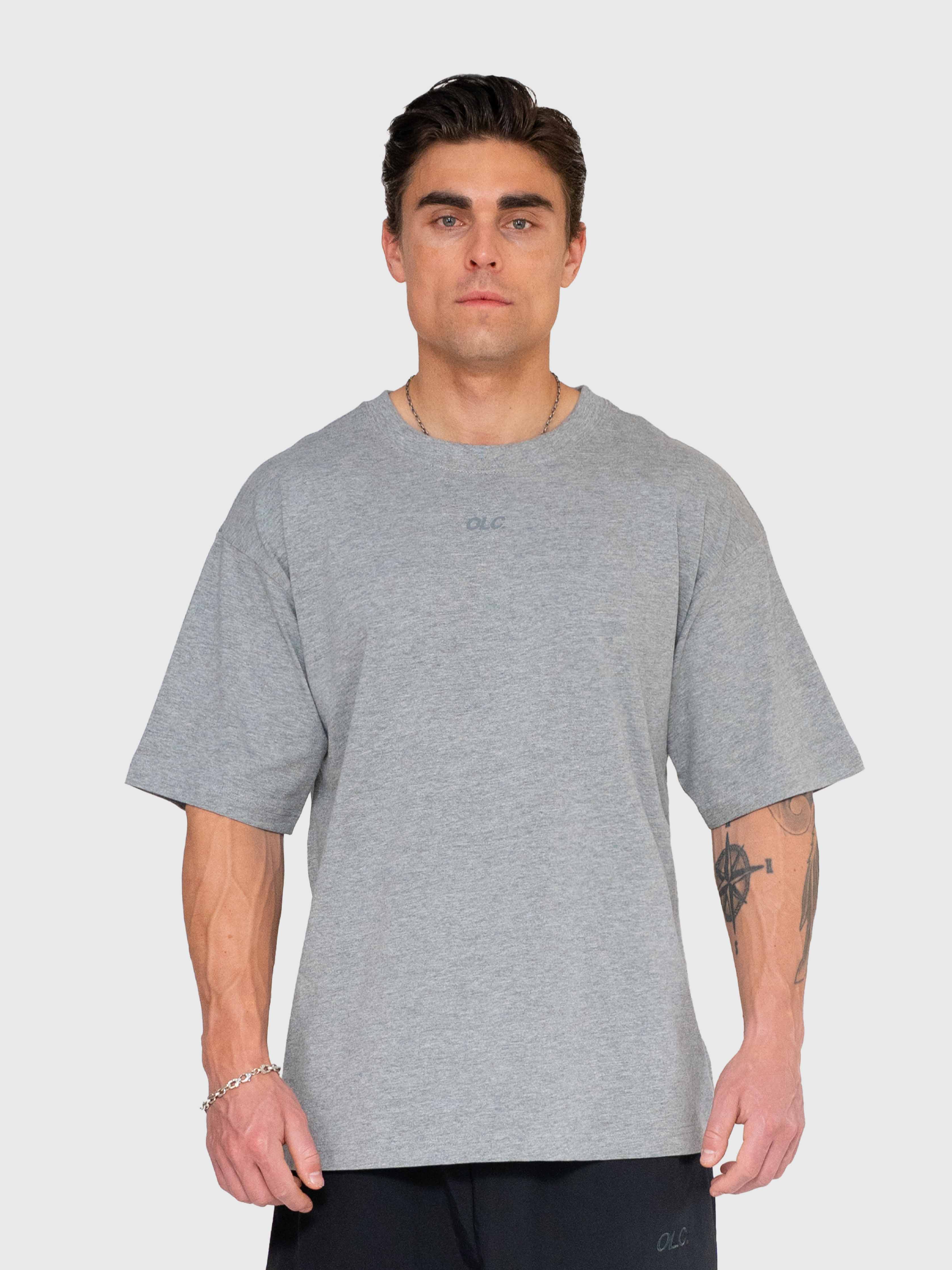 Confidence Box Tee - Mélange Grey/Black