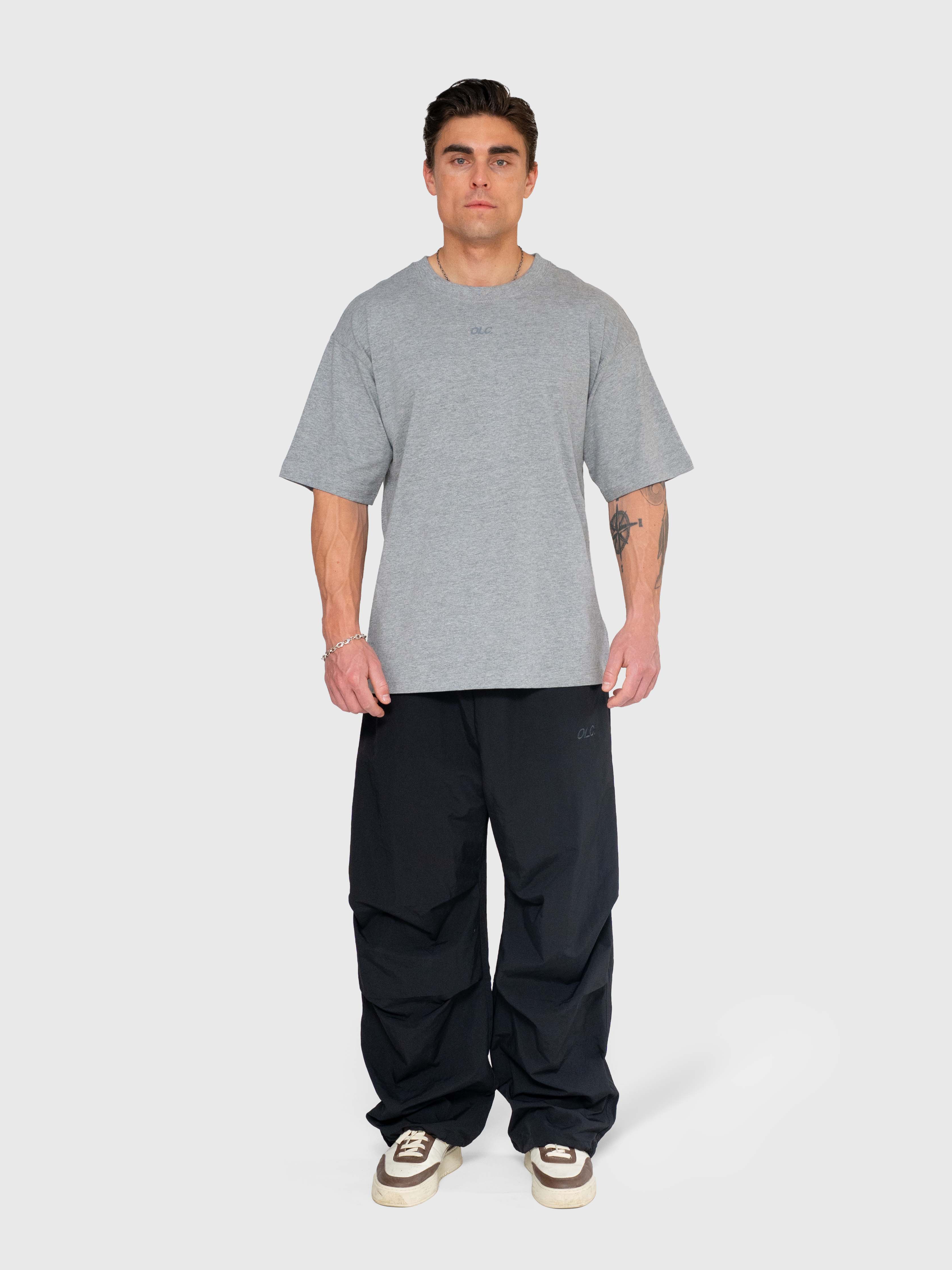 Confidence Box Tee - Mélange Grey/Black