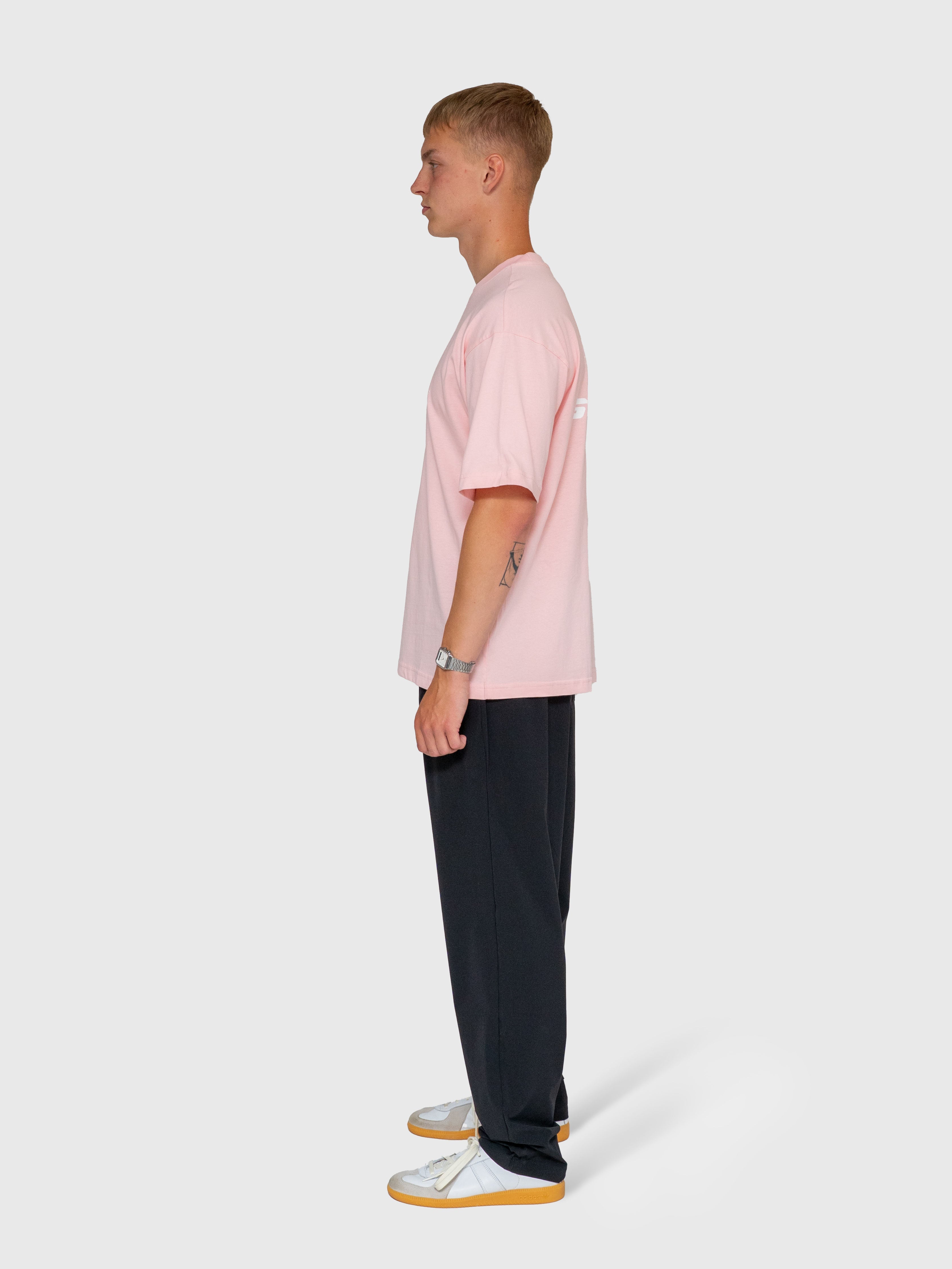 Stamina Chrome Box Tee - Pink/White