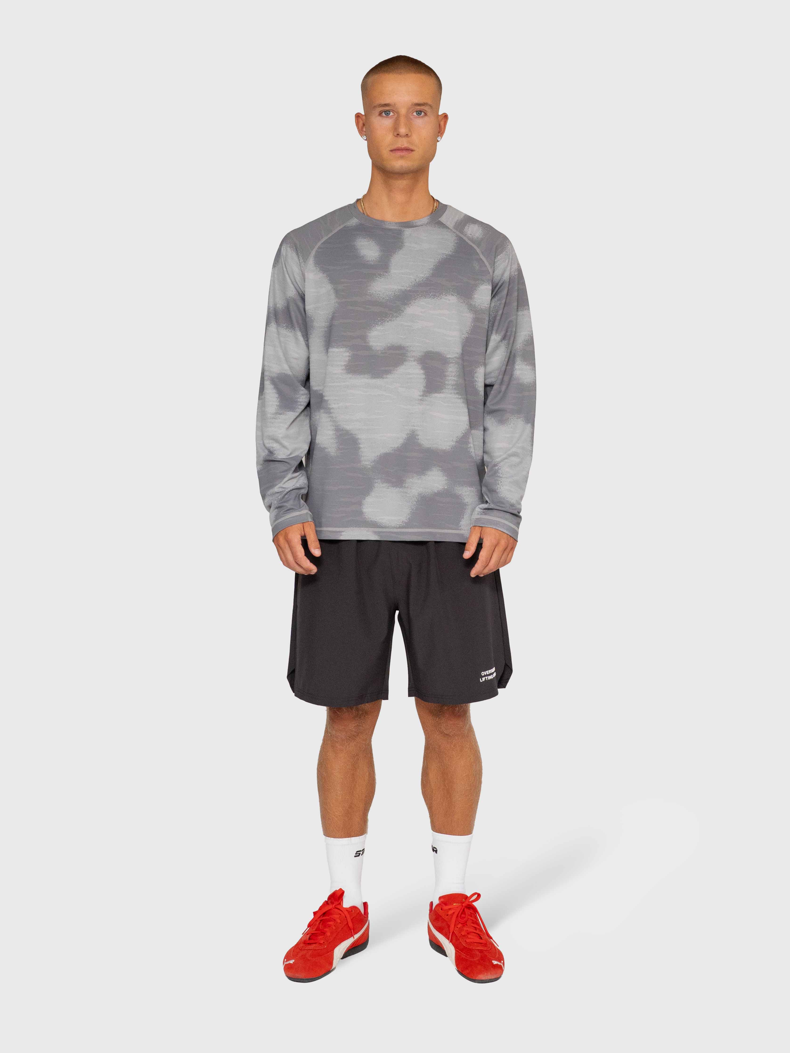 Logo Active Long Sleeve - Grey/White