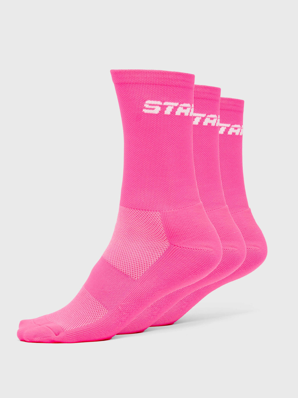 3-Pack Stamina Socks - Pink/White