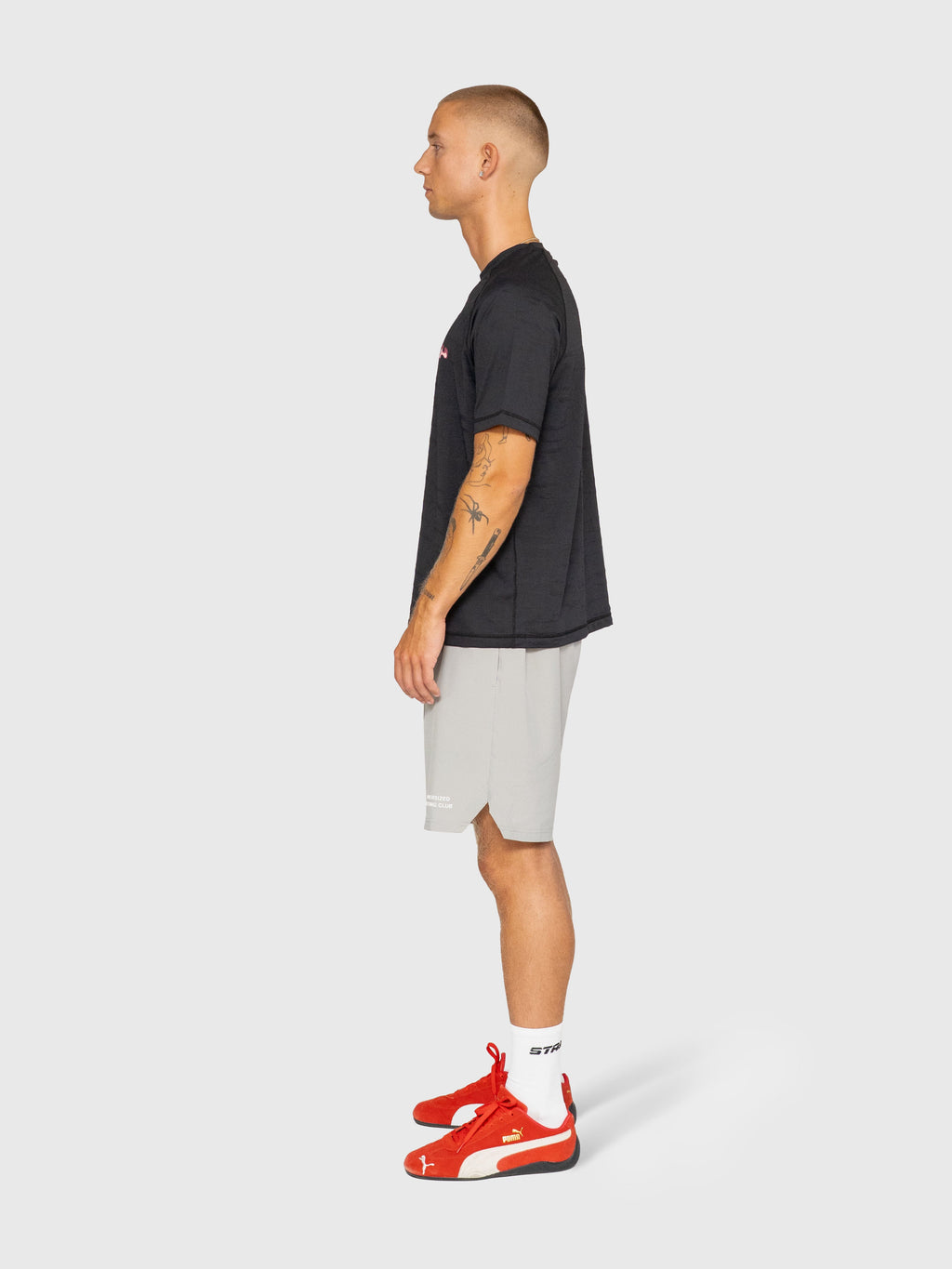 Confidence Tech Shorts 2.0 - Neutral Grey/White
