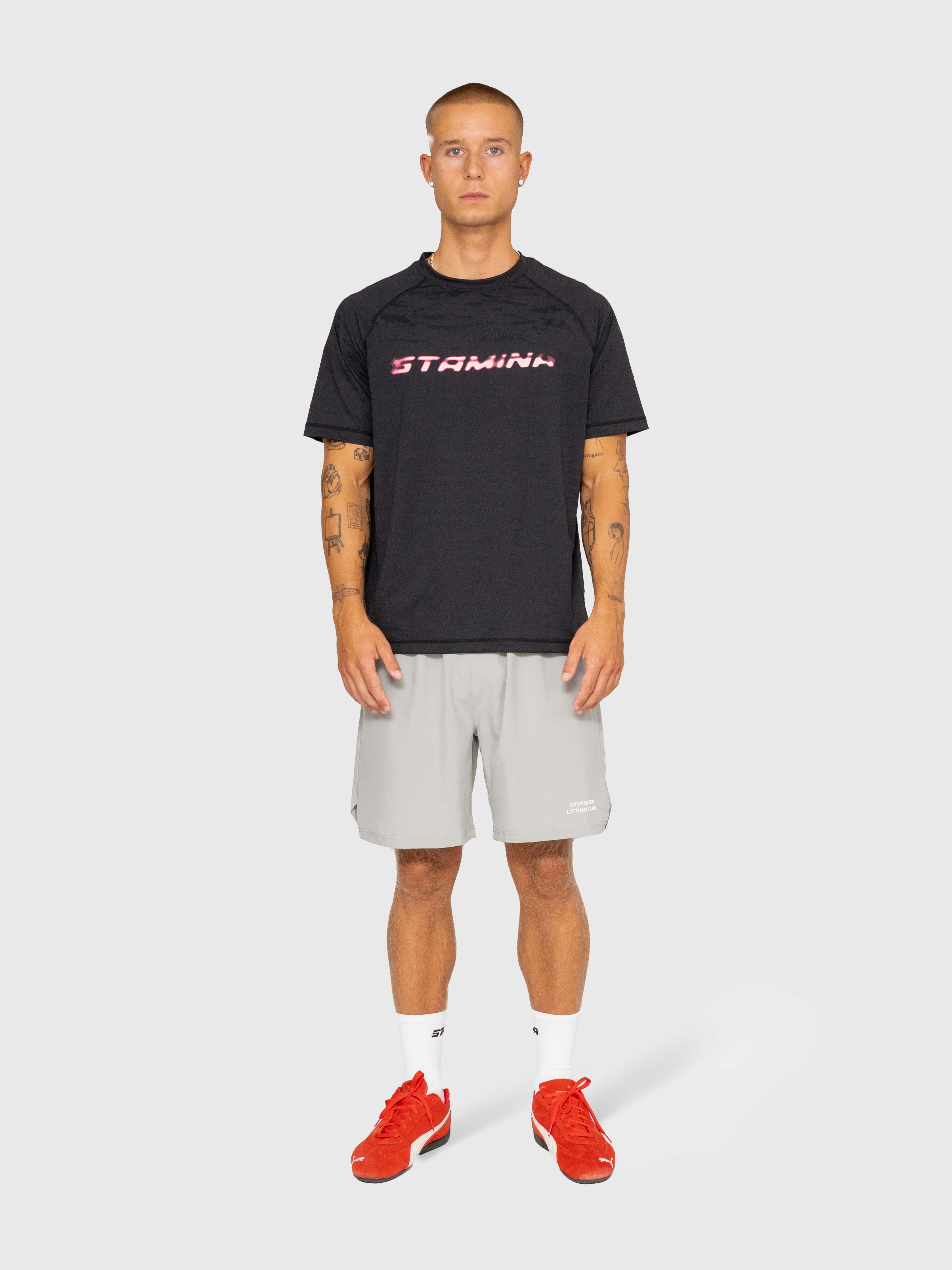 Confidence Tech Shorts 2.0 - Neutral Grey/White