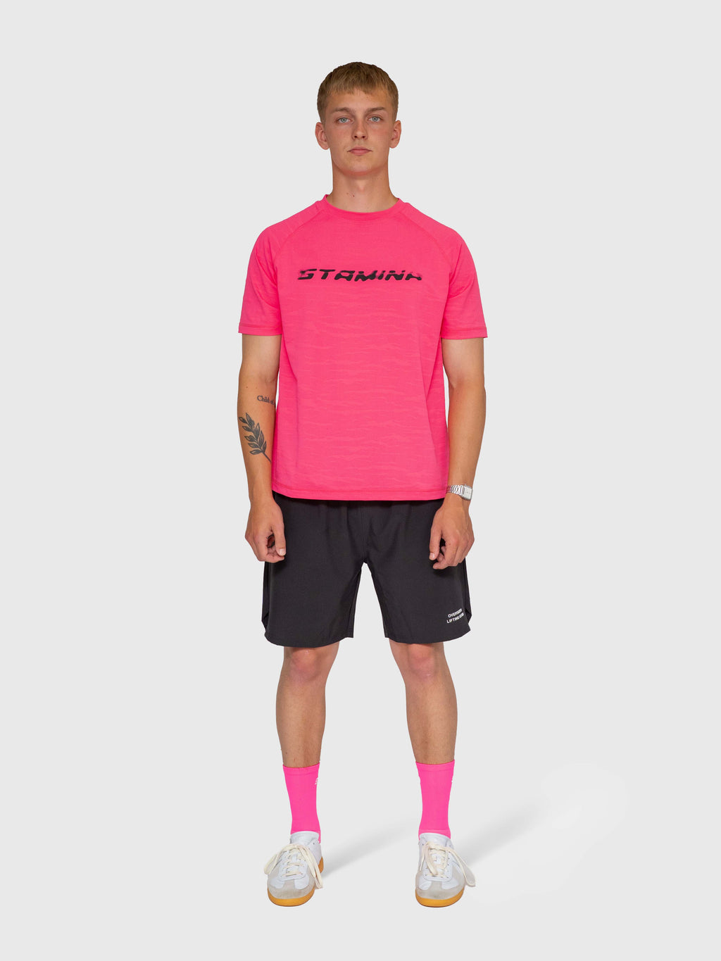 Flow Active Tee - Hot Pink/Black