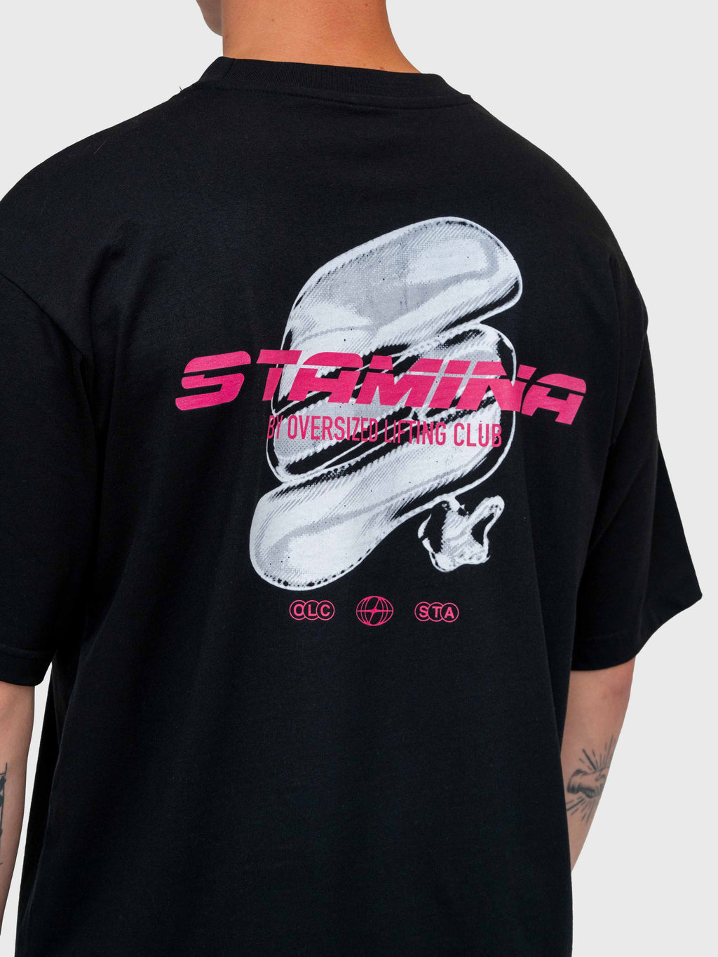 Stamina Chrome Box Tee - Black/Pink