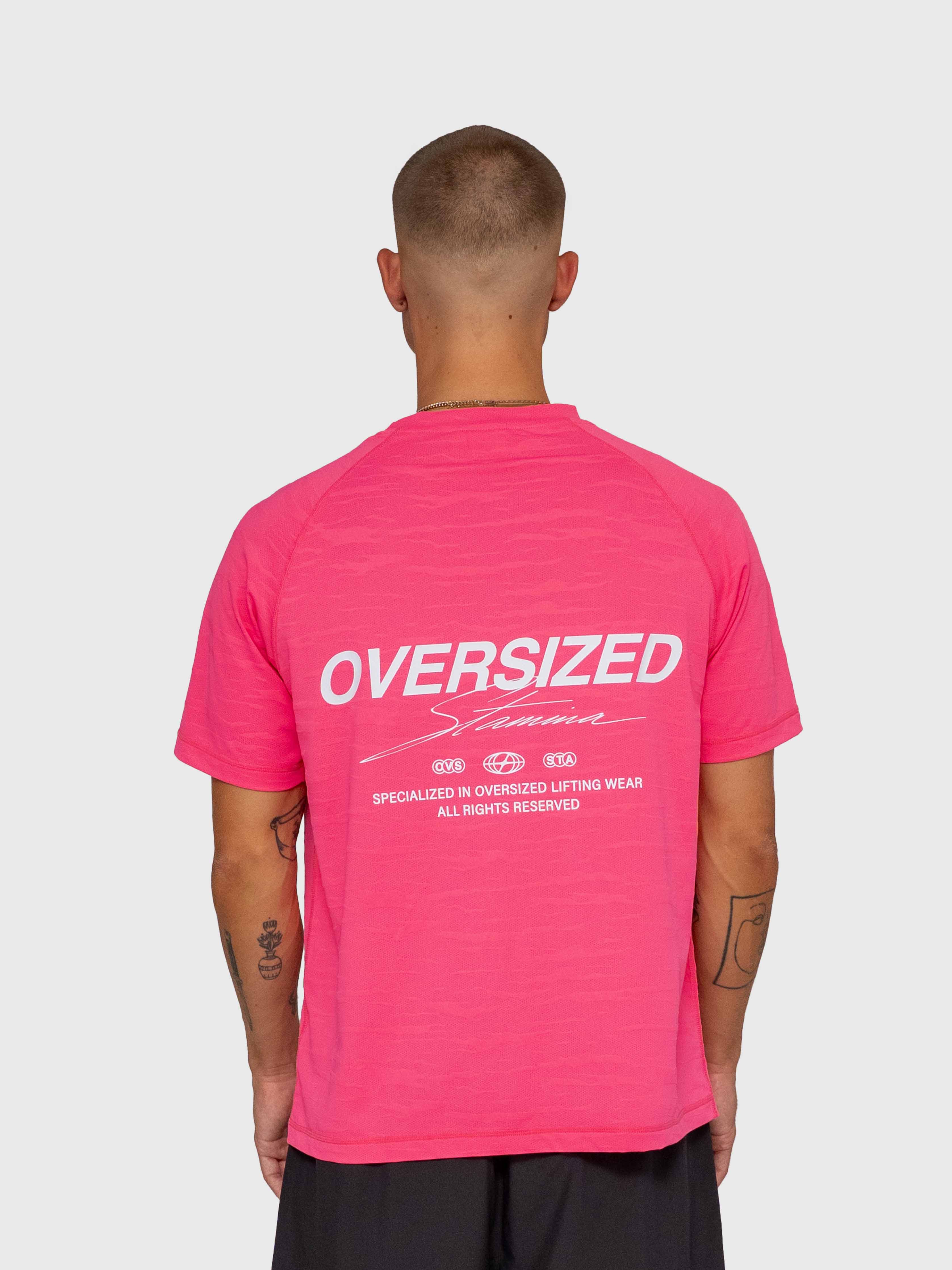 Logo Active Tee - Hot Pink/White