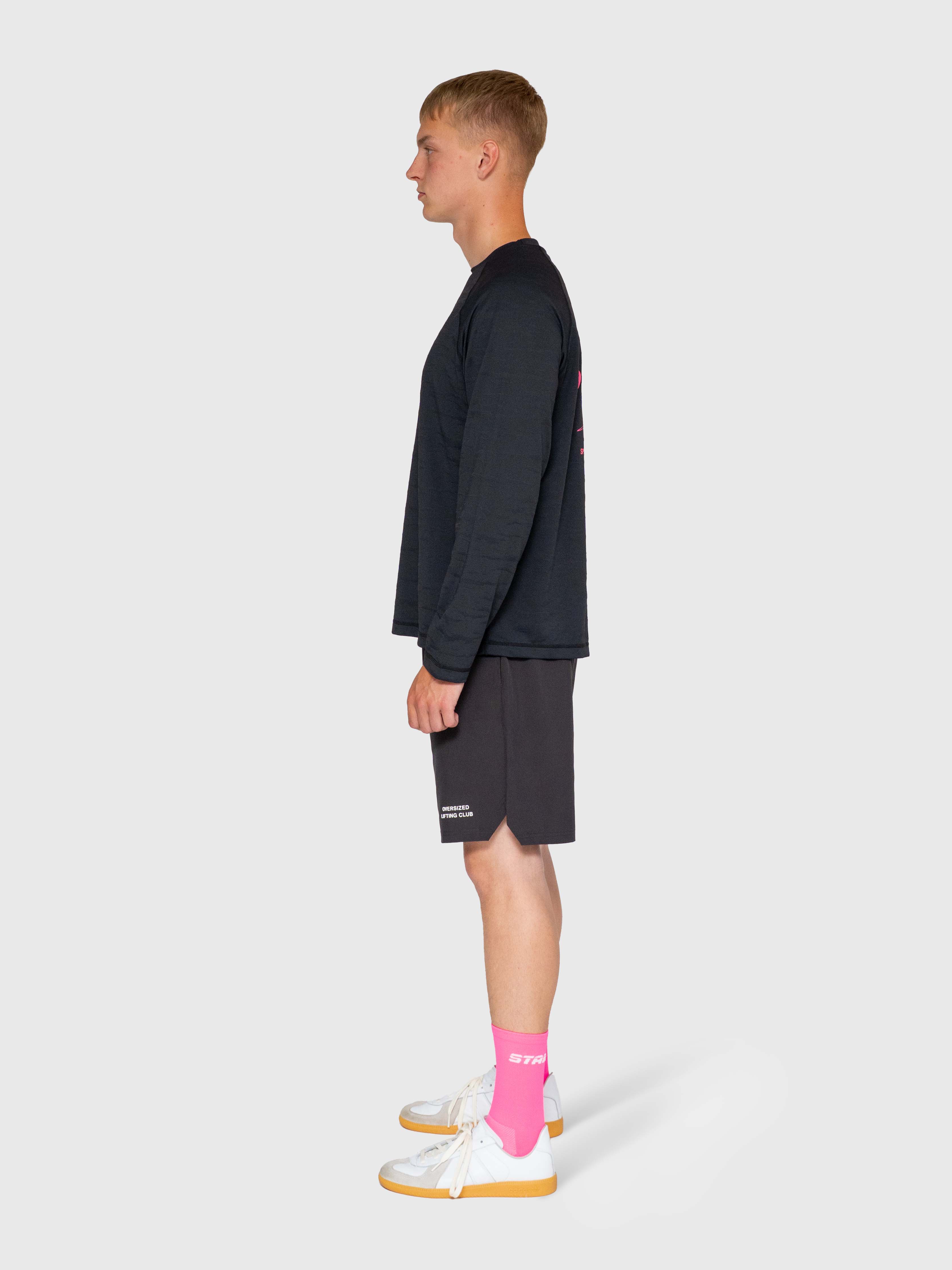 Logo Active Long Sleeve - Black/Pink