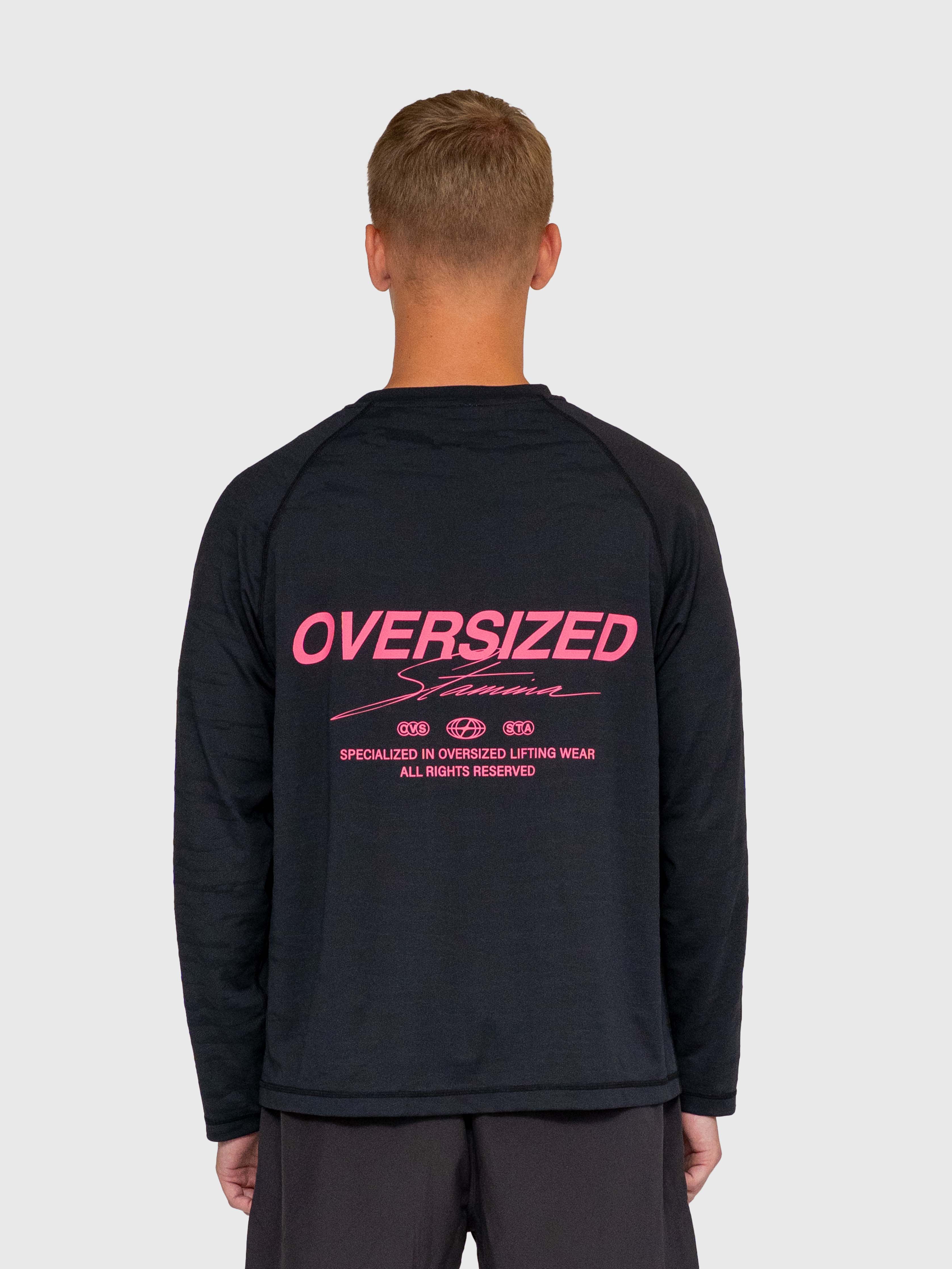 Logo Active Long Sleeve - Black/Pink