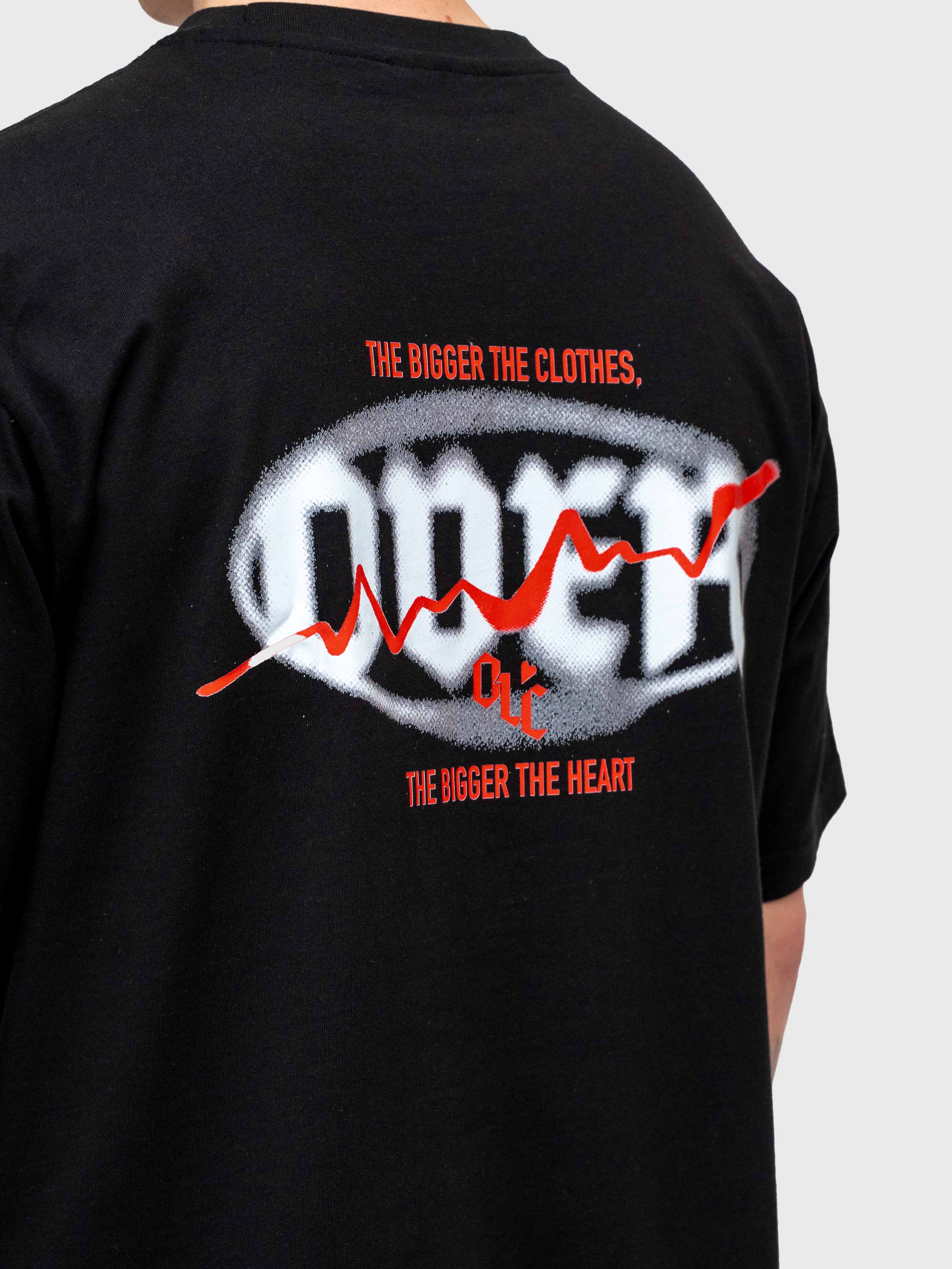 Oversized box tee - Black/Red