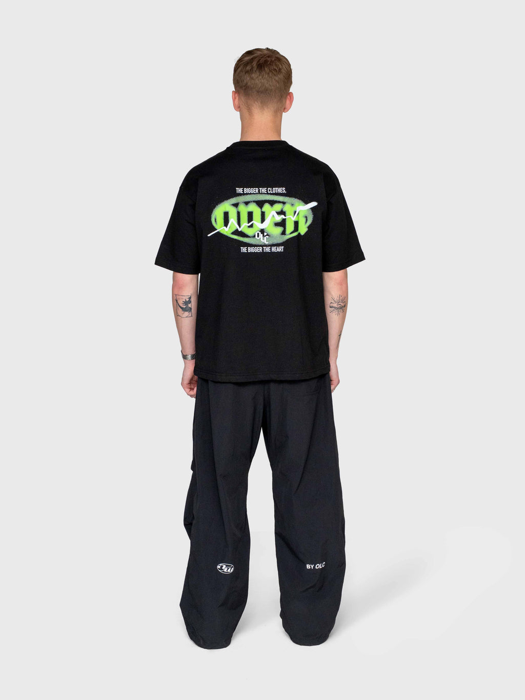 Over box tee - Black/Neon