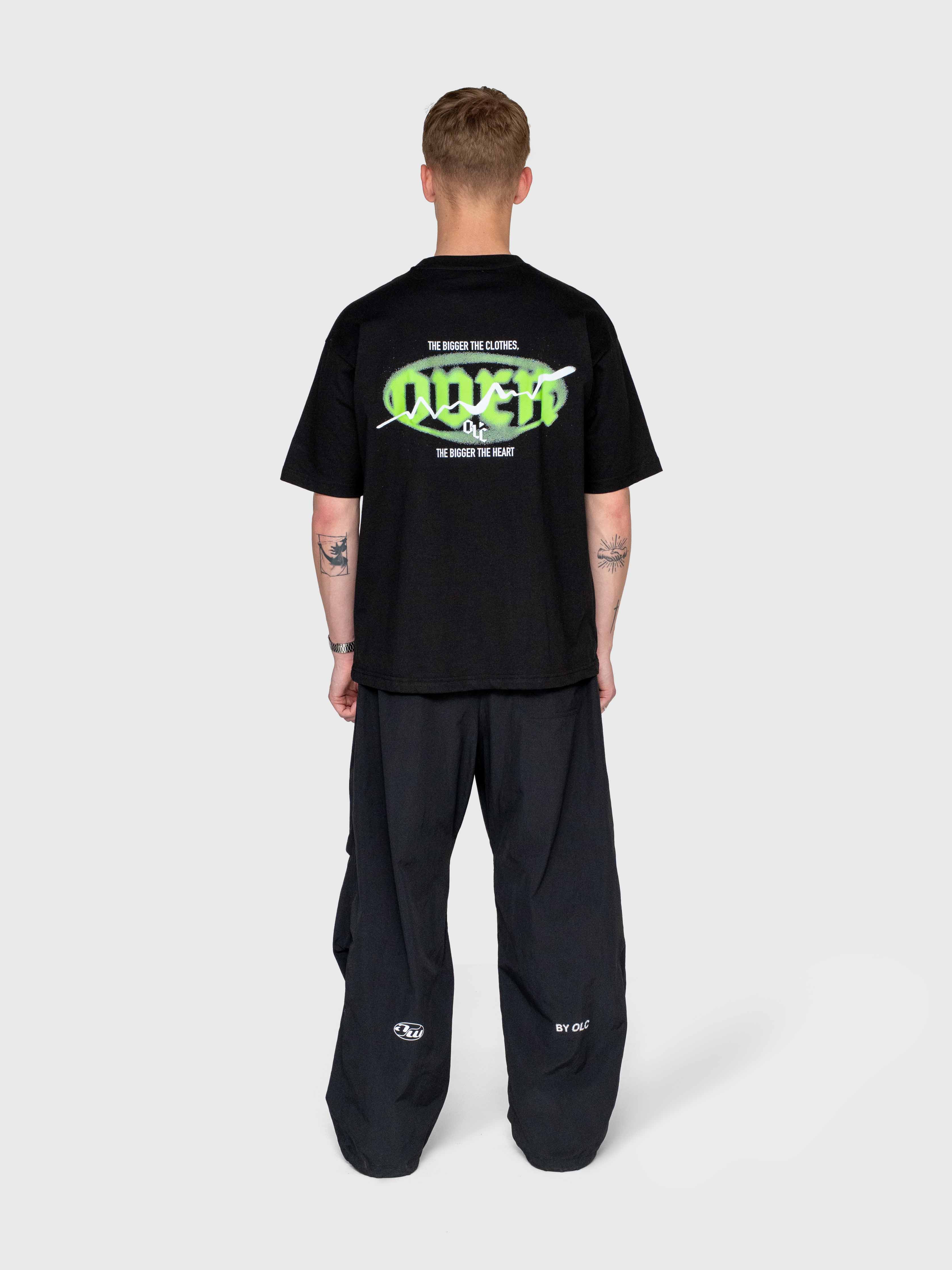 Over box tee - Black/Neon