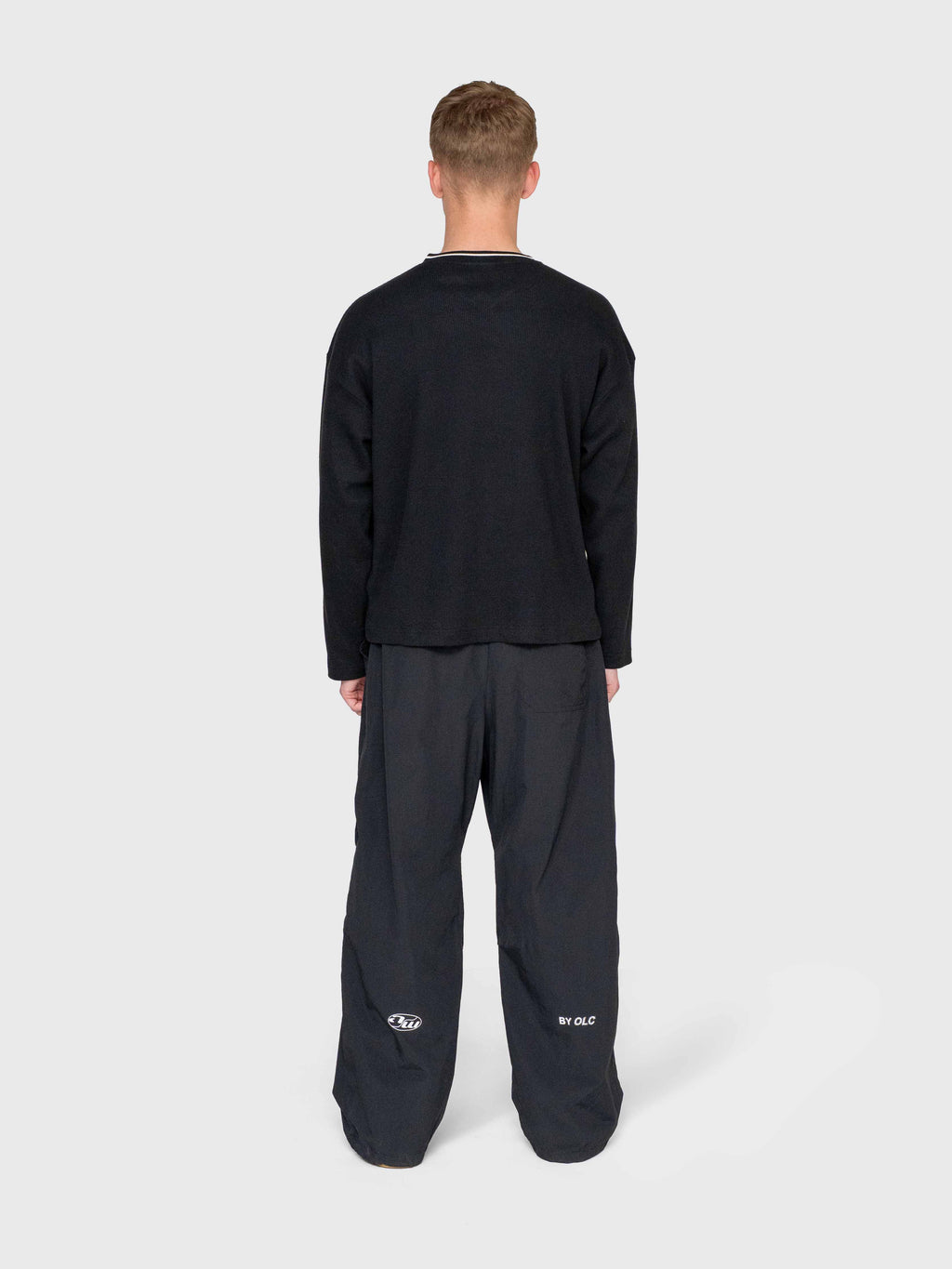 Waffle Football Long Sleeve – Black