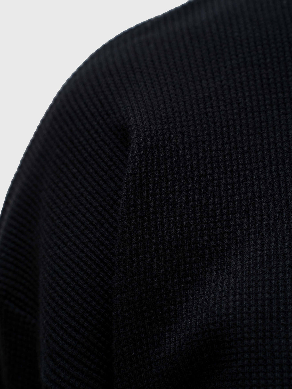 Waffle Football Long Sleeve – Black