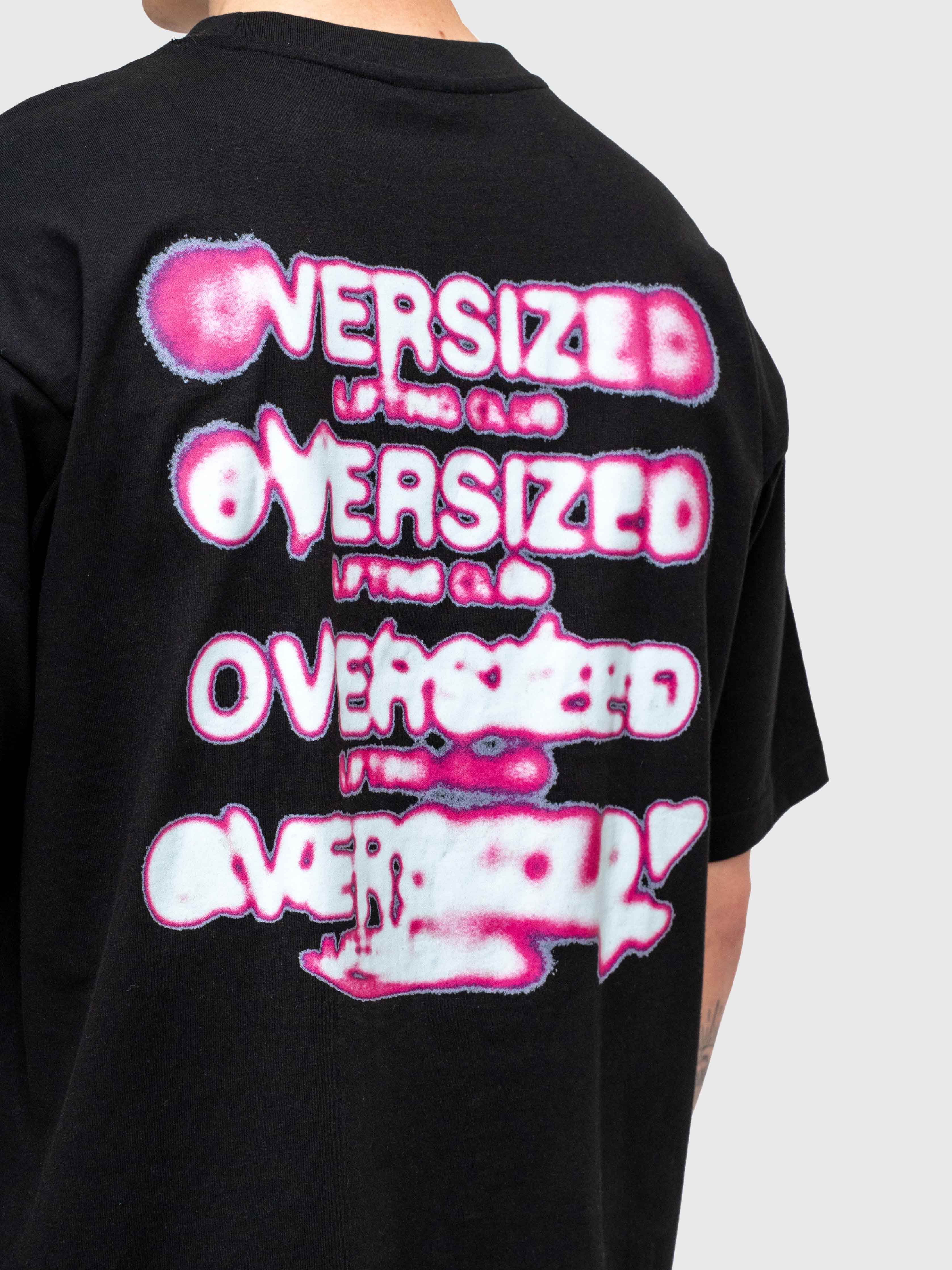 Smudgy Box Tee - Black/Pink