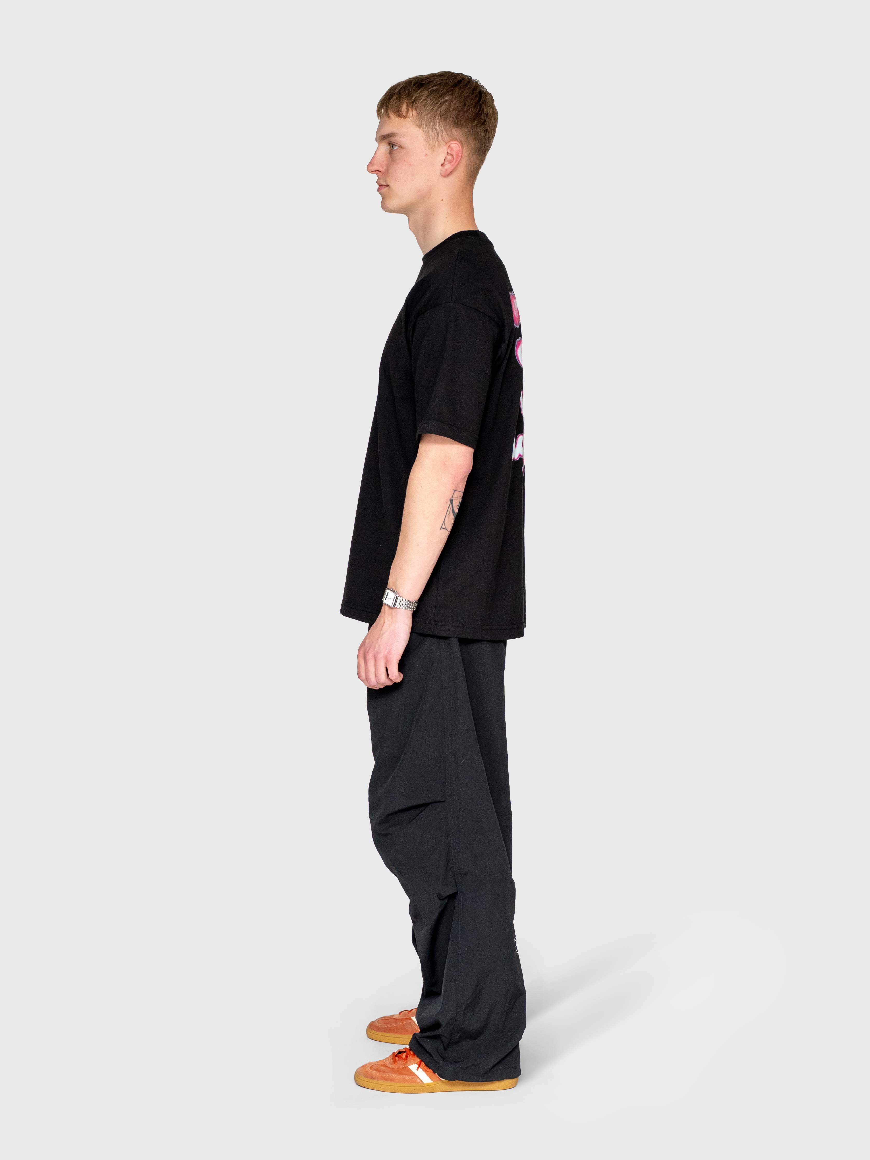 Smudgy Box Tee - Black/Pink