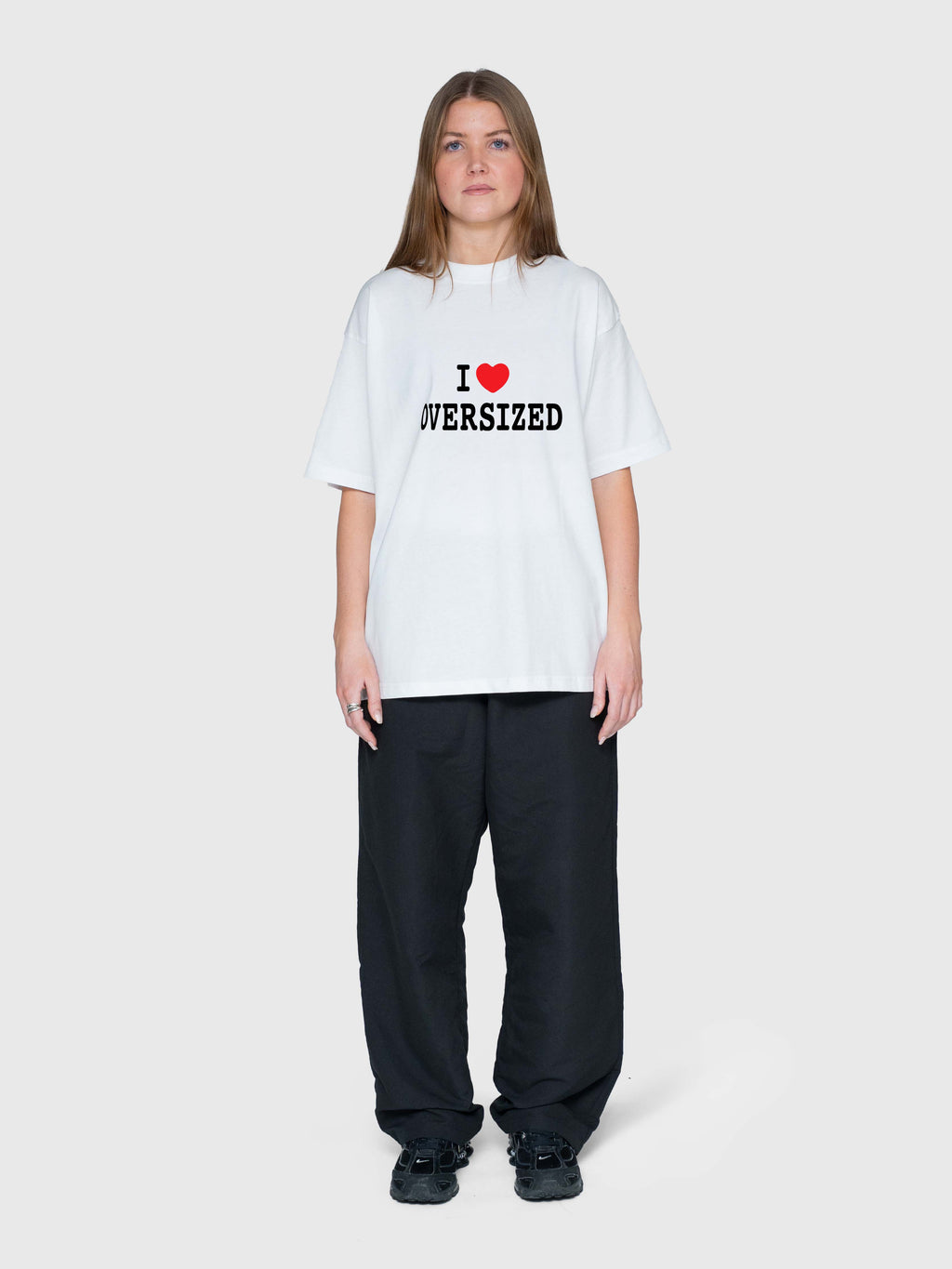 I Love Oversized Box Tee - White/Black