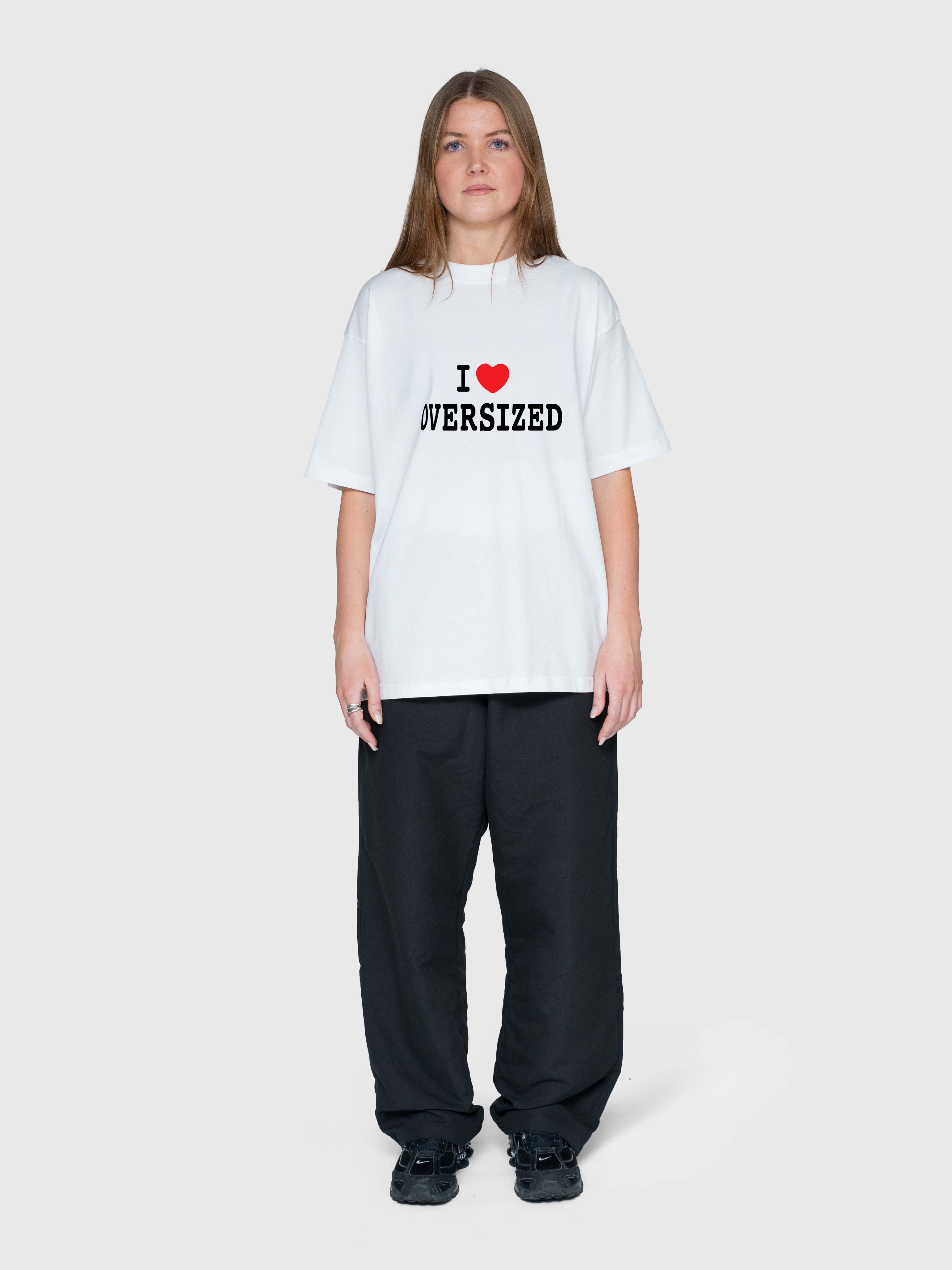 I Love Oversized Box Tee - White/Black